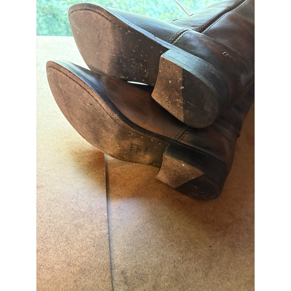 Frye Campus Tall Riding Boots Women's 7 B Brown Leather Made in Mexico - Picture 5 of 11